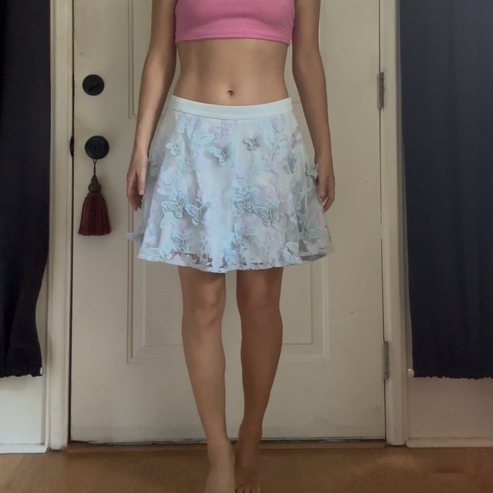 Light Blue Butterfly 🦋 Skirt